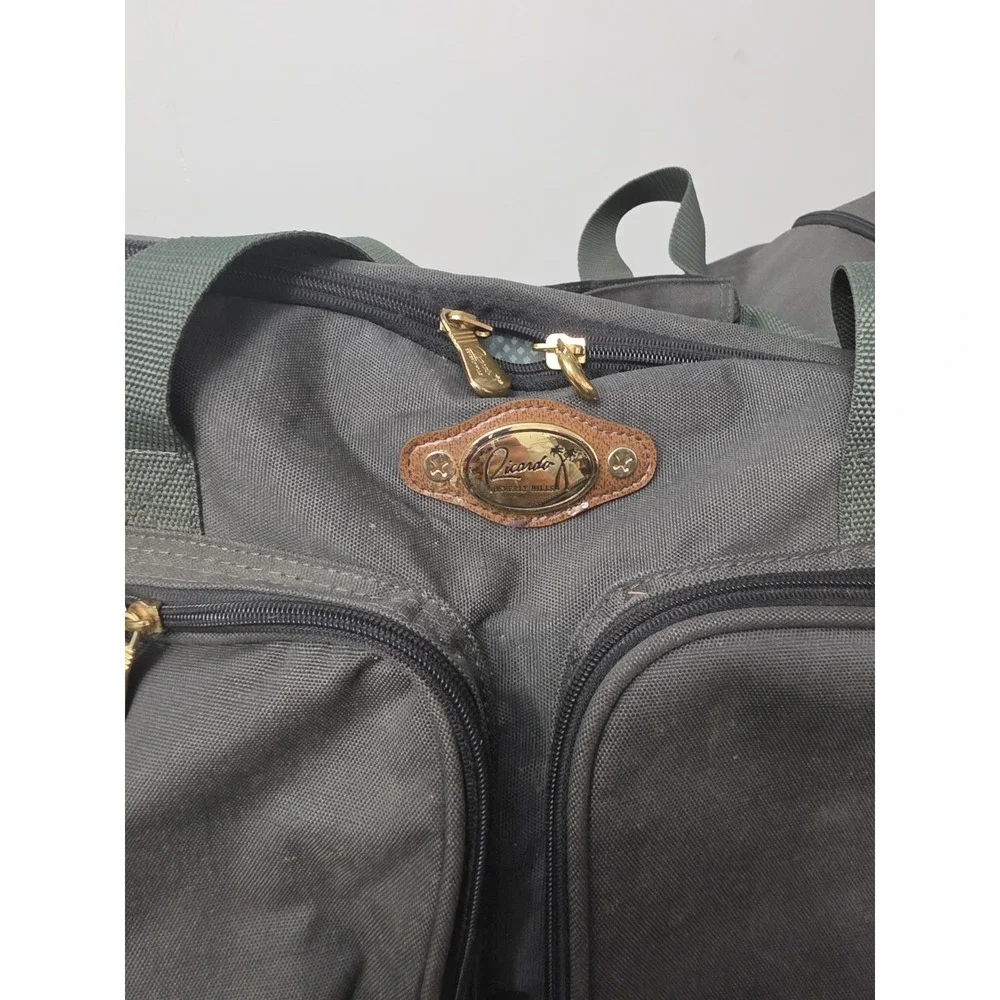 Vintage Ricardo Beverly Hills Forest Green Travel Duffel Bag Overnighter...